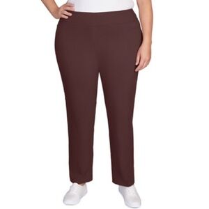 Ruby Rd Chocolate Brown Pull-On Pants Women’s Plus Size 16W Medium Length | EUC